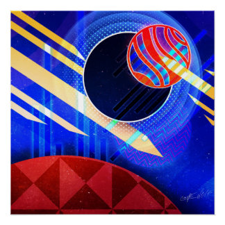 Dansende Sphersen Digital Art Perfect Poster