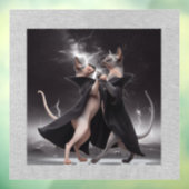 Dansende Sphynx Katten Venster Cling Raamsticker (Vel 3)