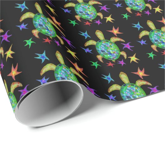 Dansende Star Turtle Cadeaupapier (Rol Hoek)