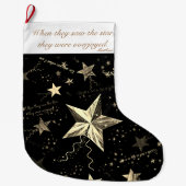 Dansende ster in de nacht Grote kerstinslag Grote Kerstsok (Voorkant)