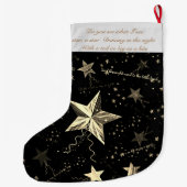 Dansende ster in de nacht Grote kerstinslag Grote Kerstsok (Achterkant)