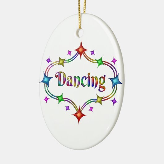 Dansende sterren keramisch ornament (Links)