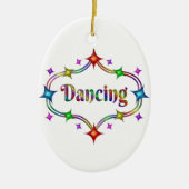 Dansende sterren keramisch ornament (Voorkant)