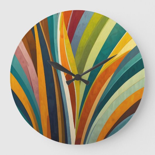 Dansende strepen in kleur grote klok (Voorkant)