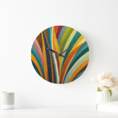 Dansende strepen in kleur grote klok (Huis)