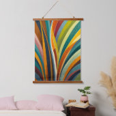 Dansende strepen in kleur hangend wandkleed (Slaapkamer)
