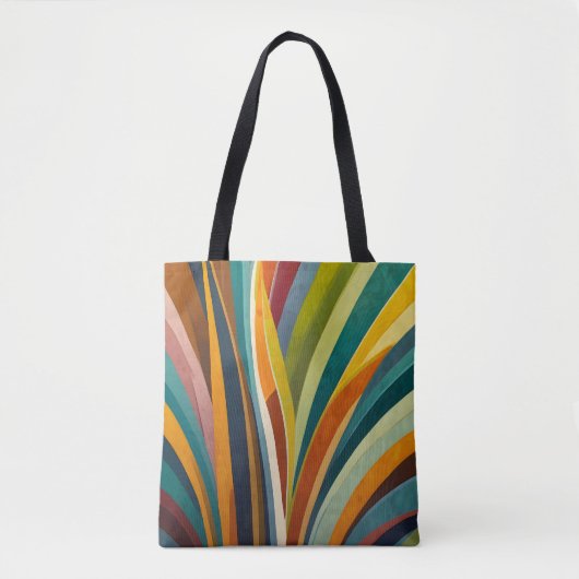 Dansende strepen in kleur tote bag (Voorkant)