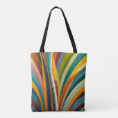 Dansende strepen in kleur tote bag (Achterkant)