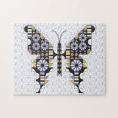 Dansende Swallowtail Butterfly Quilt Pattern Legpuzzel (Horizontaal)