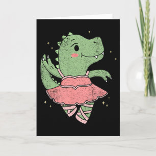 Dansende T-rex Dinosaur Llerina Voor Llet Danser V Kaart