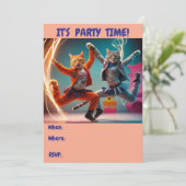 Dansende tabbies kaart (Staand voorkant)