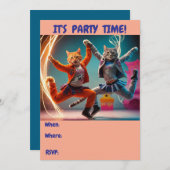 Dansende tabbies kaart (Voorkant / Achterkant)