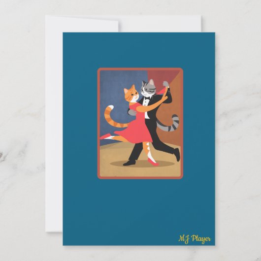 Dansende tabbies kaart (Achterkant)