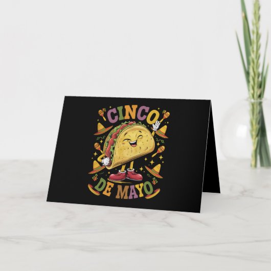 Dansende Taco Grappig Cinco De Mayo Feest Partij Bedankkaart (Voorkant)