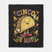 Dansende Taco Grappig Cinco De Mayo Feest Partij Fleece Deken (Voorkant)