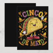 Dansende Taco Grappig Cinco De Mayo Feest Partij Kaart (Voorkant / Achterkant)