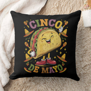 Dansende Taco Grappig Cinco De Mayo Feest Partij Kussen