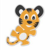 Dansende tijger sticker (Voorkant)