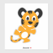 Dansende tijger sticker (Vel)
