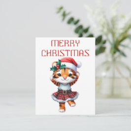 Dansende Tijgerwelp - Kerstkaart