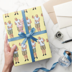 Dansende Trump Bier MAGA Toast Viering Cadeaupapier