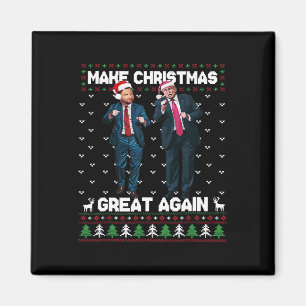 Dansende Trump Kerstman En Dj Vance Maken Kerstmis Magneet