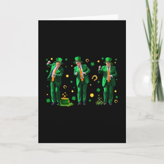 Dansende Trump St. Patrick's Day  Kaart (Voorkant)
