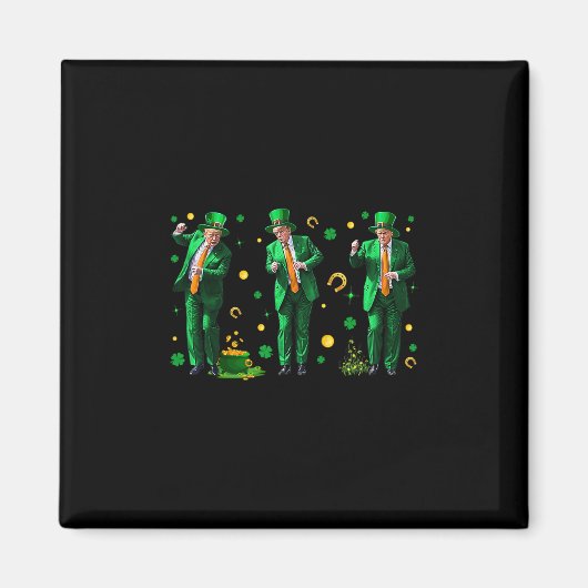 Dansende Trump St. Patrick's Day  Magneet (Voorkant)