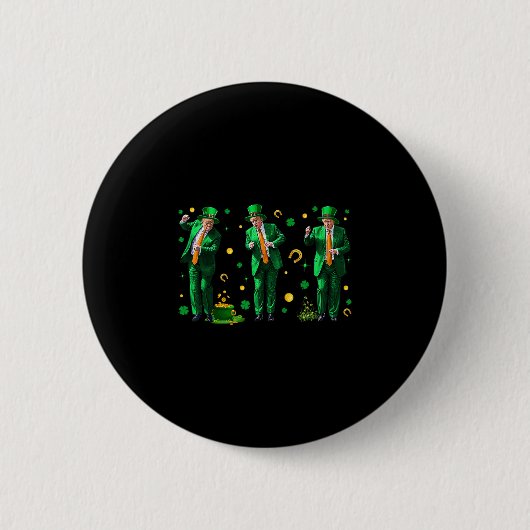 Dansende Trump St. Patrick's Day Ronde Button 5,7 Cm (Voorkant)