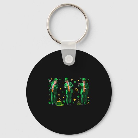 Dansende Trump St. Patrick's Day  Sleutelhanger (Voorkant)