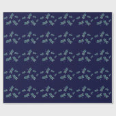 Dansende Turquoise Blue Dragonflies Cadeaupapier (Vlak)