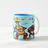 Dansende tweekleurige koffie Mok (Voorkant rechts)