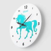 Dansende Unicorn Silhouette Clock Grote Klok (Hoek)
