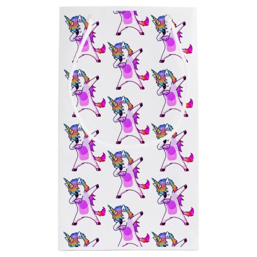 Dansende Unicorns Rainbows-ballonnen, gepersonalis Klein Cadeauzakje (Achterkant)