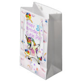 Dansende Unicorns Rainbows-ballonnen, gepersonalis Klein Cadeauzakje (Voorkant Gekanteld)