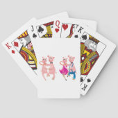 Dansende Varkens die spelen Pokerkaarten (Achterkant)
