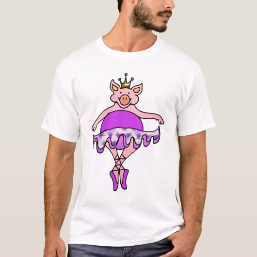 Dansende varkens in Tutu T-shirt (Voorkant)