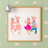 Dansende Varkens Poster