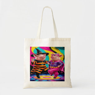 Dansende varkens tote bag