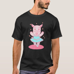 dansende varkensballerina voor balletdanser t-shirt