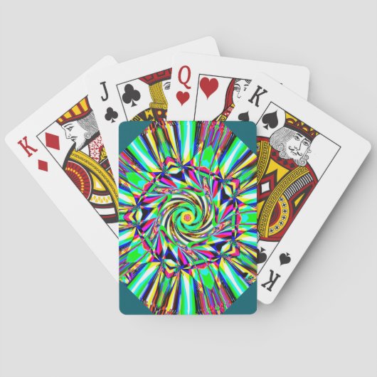 Dansende vijfhoek pokerkaarten (Achterkant)