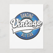 Dansende vintage all star logo ansichtkaart briefkaart (Voorkant)