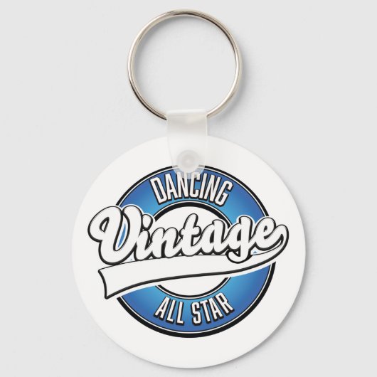 Dansende vintage all star logo sleutelhanger (Voorkant)