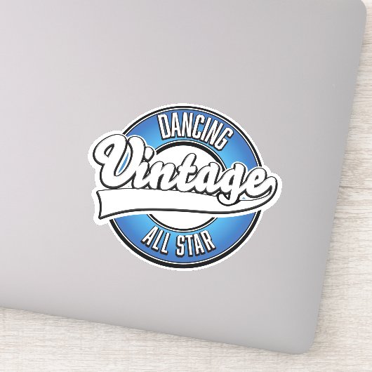 Dansende vintage all star logo sticker (Detail)