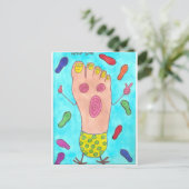 Dansende voet briefkaart (Staand voorkant)