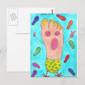 Dansende voet briefkaart (Voorkant / Achterkant)