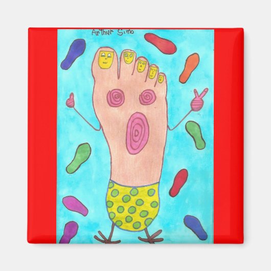 dansende voet magneet (Voorkant)