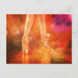 Dansende voetballerina dansballet danseres briefkaart