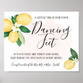 Dansende voeten bord Flip Flops Bruiloft Citroenen Poster (Voorkant)