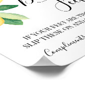 Dansende voeten bord Flip Flops Trouw citroenen po Poster (Hoek)